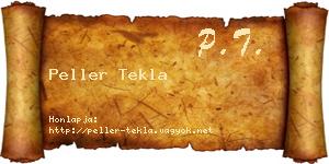 Peller Tekla névjegykártya
